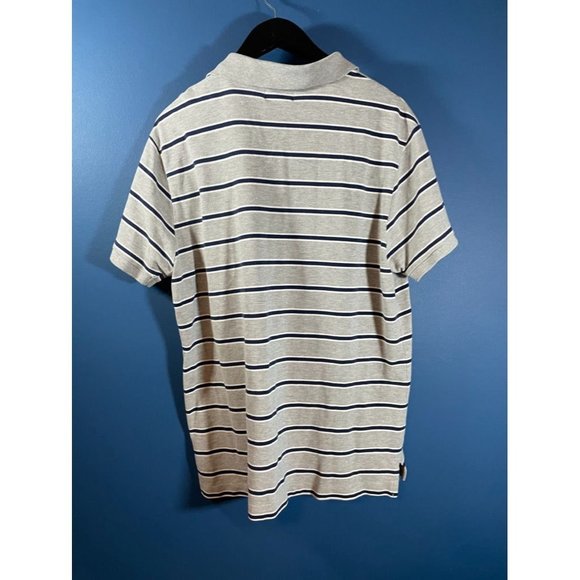 Polo Jeans Company Ralph Lauren - Men's Grey/Blue/White Stripped Short Sleeve Po - Picture 5 of 5